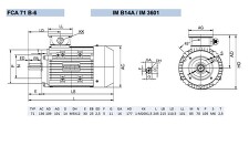 El. motor FCA71B-6; 0,25 kW; 230/400 V; D/Y; 50 Hz; IMB14; IP55; F