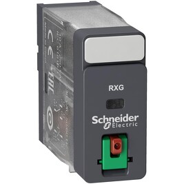 SCHNEIDER RXG11B7 Relé Zelio RXG, 1 V/Z, 10 A, 24 V AC, testovací tlačítko