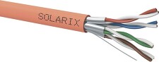 SOLARIX 26000036 SXKD-6A-STP-LSOHFR-B2ca Instalační kabel CAT6A STP oranž B2ca  500m/cívka