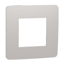 SCHNEIDER NU280224 UNICA Studio Color Krycí rámeček jednonásobný, Light Grey/bílá