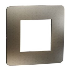 SCHNEIDER NU280250M UNICA Studio Metal Krycí rámeček jednonásobný, Bronze/bílá