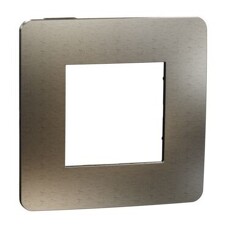 SCHNEIDER NU280252M UNICA Studio Metal Krycí rámeček jednonásobný, Bronze/černá