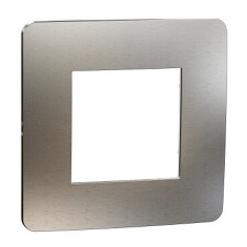 SCHNEIDER NU280255M UNICA Studio Metal Krycí rámeček jednonásobný, White aluminium/bílá