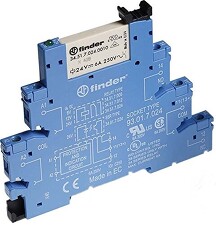 FINDER 38.51.3.240.0060 vazební člen 1P/6A, 240V AC/DC, LED_EMC, OZP