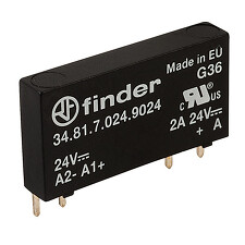 FINDER 34.81.7.012.8240 relé úzké DIN/PS, 1Z/230V 2A,  12V DC, SSR