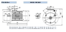 AC-MOTOREN FCA56B-4 El.motor 0,09 kW; 230/400 V; D/Y; 50  Hz; IMB14; IP55; F