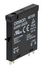 OMRON G3RV-202S DC24 Slim solid state relay, plug-in, 5-pin, 2A, 75-264VAC