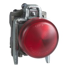 SCHNEIDER XB4BV64 Signálka se žárovkou BA 9s, 250 V - rudá