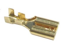 Faston-zdířka 4,8mm neizolovaná, kabel do 1mm², balení 100ks