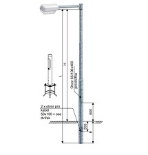 KOOPERATIVA 12100-00116 PB 6-133/108/89 Z stožár pro přechody pro chodce
