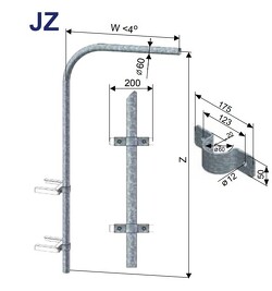 KOOPERATIVA 12200-00385 JZ 1-1000/ Z výložník na zeď