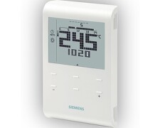 SIEMENS RDE100.1DHW Prostorový termostat, týdenní program, příp. TV, 2x přep. kontakt