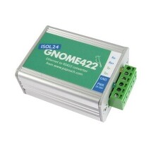 GNOME422 Převodník Ethernet <> RS422 s napájením 5 až 30 V DC