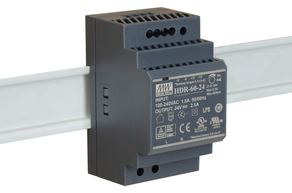 MEAN WELL HDR-60-24 Spínaný zdroj 24VDC 2,5A 60W | Elektro Viola