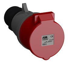 ABB 2CMA102325R1000 Zásuvka spojovací bezšroubová 16A 5p IP44 6h šedá-červená 416QC6