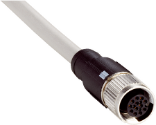 SICK 2075219 Připojovací kabel, zásuvka M12 12-pin  –  otevřený konec, 5m, stíněný