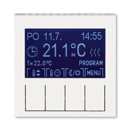 ABB 3292H-A10301 68, LEVIT Termostat univerzální programovatelný; perleťová/ledová bílá