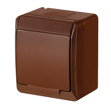 FAMATEL 5321-06 GALATEA IP44 Zásuvka 1-násobná (hnědá)