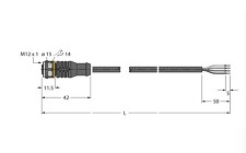 TURCK 6625504 RKC4.4T-5/TXL Připojovací kabel s konektorem M12 zásuvka přímá 4pinová