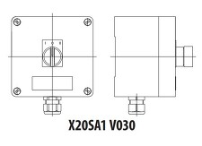GENERI X20SA1 V030 Vypínač 1-0-2 ve skříňi EEx