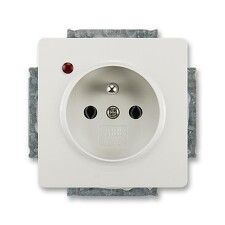 ABB 5598G-A02349 S1, SWING Zásuvka jednonásobná, s př.ochr.; světle šedá