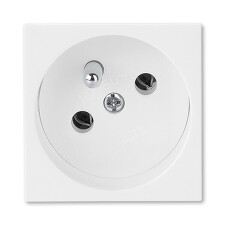 ABB 5525N-C02347 B Zásuvka 45x45 s ochranným kolíkem ,bílá (RAL 9010)