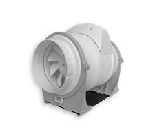 MULTI-VAC AXM-125T Radiální potrubní ventilátor , plast, 230V, časový doběh