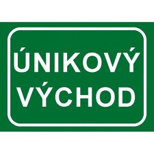 STRO.M 7810b-09-01 Únikový východ - text bez symbolu A6 (samolepka)