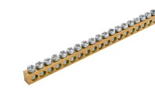 ELEMAN 1001128 Svorkovnice N/PE mosazná NSCH 8x10x1000mm, IP00, 142 přip. míst, 16mm2