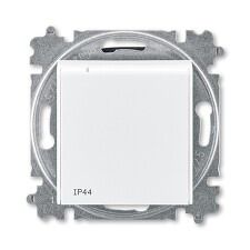 ABB 5519H-A02997 03, LEVIT Zásuvka jednonásobná, s víčkem, IP44; bílá/bílá