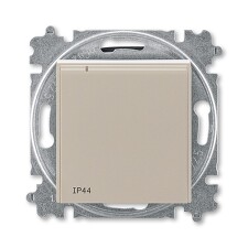 ABB 5519H-A02997 18, LEVIT Zásuvka jednonásobná, s víčkem, IP44; macchiato/bílá