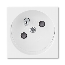 ABB 5525N-C02357 B Zásuvka 45x45 s ochranným kolíkem,bílá (RAL 9010)