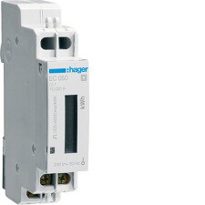 HAGER EC050 Digitální elektroměr 1F, 1Tar. přímé měř. do 32 A, 1 modulový