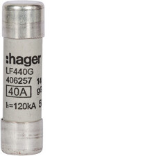 HAGER LF440G Pojistka válcová, velikost 14x51, 40A gG, 500V AC