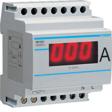 HAGER SM020 Ampérmetr digitální přímé měření 0-20A
