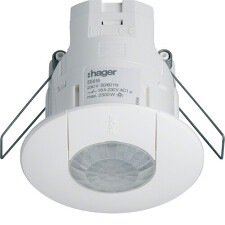 HAGER EE816 Detektor přítomnosti, stropní 360° zapuštěná mont., s výstupem DALI/DSI, bílá