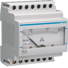 HAGER SM150 Ampérmetr analogový nepřímé měření 0 - 150A