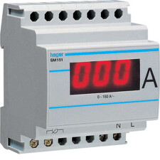 HAGER SM151 Ampérmetr digitální nepřímé měření 0-150A