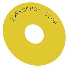 SIEMENS 3SU1900-0BC31-0DA0 Backing plate round, for EMERGENCY STOP yellow