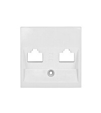 SCHRACK EV104004-- Kryt datové zásuvky 2x RJ45 modulární řady, bílá barva