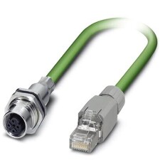 PHOENIX CONTACT 1404368 VS-M12FSBPS-IP20-93B/1,0 Osazený kabel PROFINET, typ B, CAT5e, stí