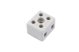 ELEMAN 1002550 Svorkovnice keramická AK 2/6 BI (2-402-2), 2pól., 2x6mm2, 24A, T350, porcel