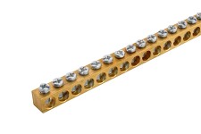 ELEMAN 1000152 Svorkovnice N/PE mosazná NSCH 10x10x1000mm, IP00, 116 přip. míst, 25mm2