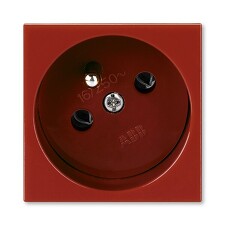 ABB 5525N-C02347 R1 Zásuvka 45x45 s ochranným kolíkem ,karmín. (RAL 3003)