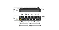 TURCK 6814023 TBEN-S1-8DXP Ethernet multiprotokol.modul, 8x konfig.digitální kanál