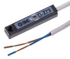 SMC D-Z73L Jazýčkový snímač polohy do T-drážky, 2 vodiče 24VDC, 100VAC, 3m kabel, LED