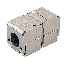 SOLARIX 13180100 SXSPJ-6A-STP-BK-SA Samořezná spojka 2x RJ45 CAT6A STP
