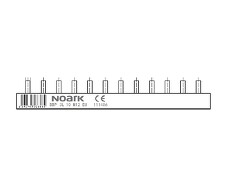NOARK 111405 BBP 1L 10 M12 EU Propojovací lišta, 1fázová, 10mm2, 63A, 12 modulů pro Ex9B40