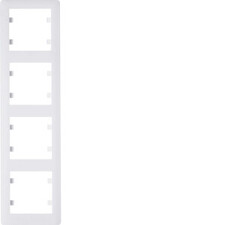 HAGER WL5140 Lumina soul Rámeček 4-násobný svislý, bílá lesk