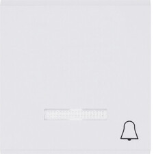 HAGER WL6110 Lumina Klapka s podsvětlením a symbolem „Zvonek”, bílá lesk